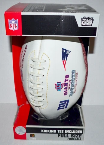 2008 Official NFL Super Bowl XLII Champions Full Size Football NYG NE Patriots Cover