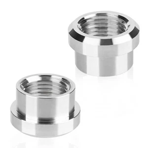2Pcs Weld On Flange Fitting Bung Connector 1/2"  NPT Female Aluminum Accessory - Picture 1 of 6