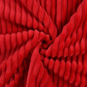 Cuddlesoft Fleece Jumbo Cord Fabric Material RED - Picture 1 of 3