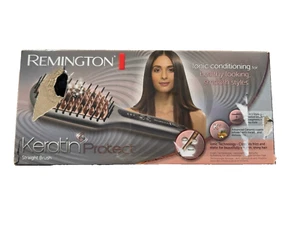 Spazzola Lisciante Remington Protezione Cheratina Dritta 66W Grigio Rosa - Foto 1 di 2
