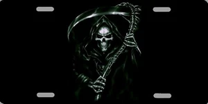 Grim Reaper Skull Mythical Fantasy Auto License Plate 12"x6" ALUMINUM MADE IN US - Picture 1 of 1