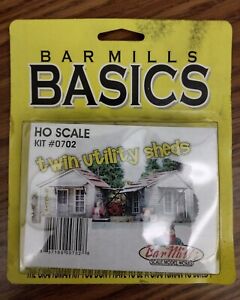 Bar Mills Basics HO Kit #0702 Twin Utility Sheds
