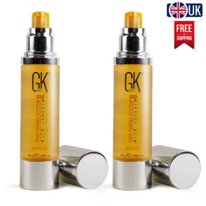 GK HAIR Paquete de 2 Mujeres Hombres Aceite de Argán Orgánico Suero para Cabello Anti Frizz 50 ml - Imagen 1 de 5