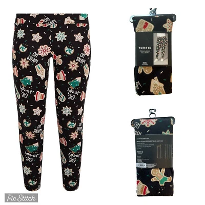 NWT Torrid 2 Christmas Cookies Full Length Premium Leggings Pants, Size 2X 18 20 - Image 1 of 4