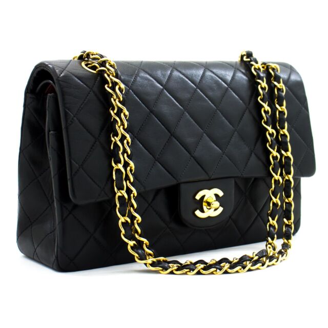 chanel purse black gold