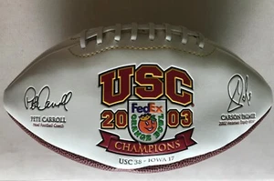 USC Trojans 2003 FedEx Orange Bowl Champions calcio edizione limitata - Foto 1 di 7