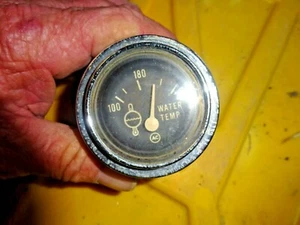 AC TEMPATURE GAUGE 220°F STAINLESS STEEL BEZEL 12VDC - Picture 1 of 2