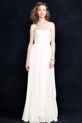 J.CREW ARABELLE STRAPLESS GRADUATION WEDDING GOWN DRESS IVORY SIZE 4 - Image 1 of 4