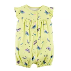 Neu mit Etikett Carter's Baby Mädchen gelb Schmetterling Strampler Größe 9m - Bild 1 von 1