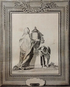 c1790 Large 9x15 BIBLE LEAF Copper Plate Engraving AN EMBLEMATICAL PLATE - Picture 1 of 3