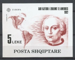 ALBANIA 1992 - UNIÓN EUROPA (CEPT) - DESCUBRIMIENTO DE AMÉRICA por COLUMBUS MNH Hk782 - Imagen 1 de 1