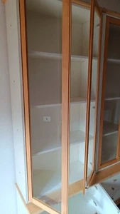 VETRINA DISPENSA CREDENZA LIBRERIA BIANCO SHABBY EBETULLA PRONTA CONSEGNA - Foto 1 di 4