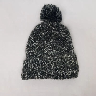 Mossimo Esquí Invierno Cálido Forrado Tejido Sombrero Negro/Gris/Blanco ¡¡EXCELENTE ESTADO!!! Foto 1 de 4