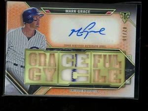 Topps Triple Mark Grace Threads 2021 reliquia usada en juegos automático/18 #ttar-mg1 - Imagen 1 de 2