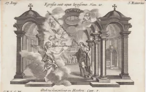 Gebrüder Klauber Hl. Rainer Scacceri v Pisa Einsiedler Bettler Kupferstich 1750 - Bild 1 von 1