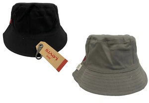 Levis Mens Reversible Bucket Hat Black/Grey Size: S/M - Picture 1 of 8