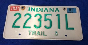 2000 Indiana Trail 3 License Plate, 22351L - Bild 1 von 2