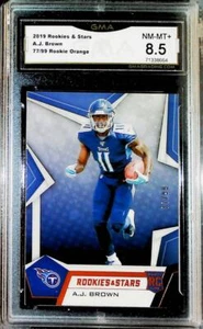 2019 Panini Rookies and Stars Orange S99 140 A.J. Brown Titans RC Rookie GMA 8.5 - Picture 1 of 2