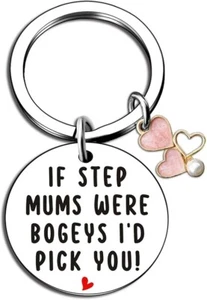 Gifts Step Mom Christmas Best Keychain Gifts Bouns Mom Funny Mothers Day - Picture 1 of 6