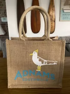 ADNAMS SOUTHWOLD - Nautical / Seagull - Hessian - 6 Bottle Wine Carrier / Bag - Picture 1 of 8