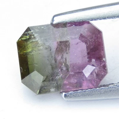 1.69Cts Stunning Natural Bi-Color Tourmaline Emerald Cut Mozambique Gemstone - Image 1 of 4