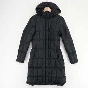 Abrigo Largo The North Face Down Puffer Mujer Pequeño Negro Con Capucha Parka Invierno - Imagen 1 de 16