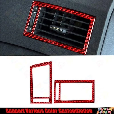 Cubierta de salida de ventilación de aire interior de fibra de carbono roja para Lexus GS GS350 GS450h 06-11 Foto 1 de 4