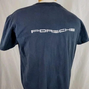 Vintage 90er Porsche Grafik T-Shirt Herren XL schwarz Baumwolle Einzelnaht beidseitig - Bild 1 von 8