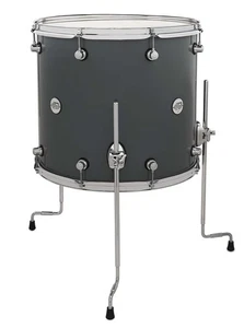 DW Design Series Maple Floor Tom, 16x18, Steel Gray Lacquer w/Chrome Hardware - Picture 1 of 1