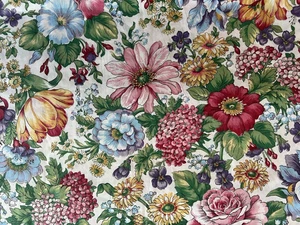 5.2 yds Joan Kessler Fabric Cotton Floral Concord Vintage Polished Cotton - Picture 1 of 6