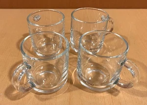 Nespresso Tazzine Demitasse in Vetro Trasparente con Manici Set di 4 con Marca Caffè - Foto 1 di 6