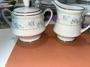 Noritake Ivory China “Delight” 7229 Creamer & Sugar Bowl Japan - Picture 1 of 5
