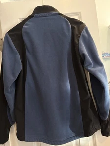 Hawke & Co Men's Medium Fleece Blue Black Zip Jacket Winter Fall   - Picture 1 of 8