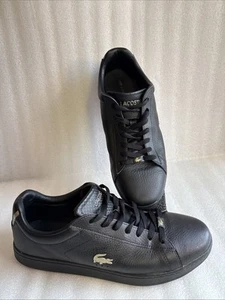 LACOSTE Size 11 / 12 MEN'S Limited METALLIC GOLD LEATHER CARNABY EVO 120 LEATHER - Picture 1 of 16