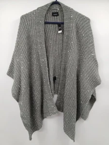 Next Grey Sequin Knit Cardigan One Size Acrylic Polyester Blend - Picture 1 of 5
