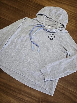 Sudadera con Capucha Lauren Moshi Butterfly Peace Diseño Gráfico Talla Pequeña Manga Larga Blanca Foto 1 de 4