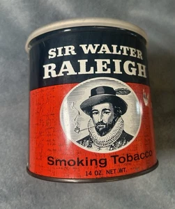 Lata de tabaco para fumar Sir Walter Raleigh de colección 14 oz. VACÍO - Imagen 1 de 7