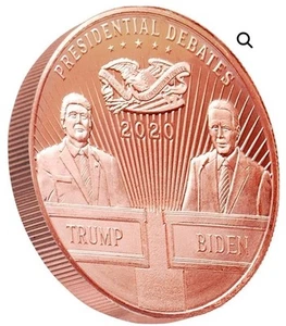 Donald Trump 1 Oz .999 Copper Round Coin Presidential Debates 1oz Limited - Picture 1 of 2