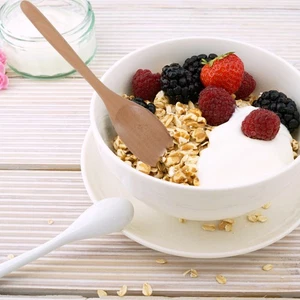 1 Set 2pcs Salad Wooden Utensils Salad Spoon and Fork Salad Servers Wood Color - Picture 1 of 10