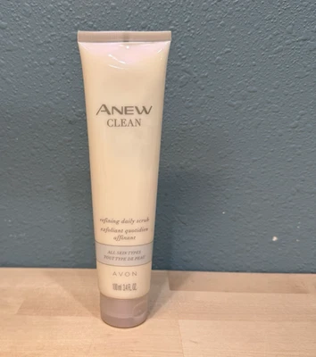 Exfoliante diario Avon Anew Clean Refining NUEVO sellado 3,4 fl oz exfoliante toda la piel Foto 1 de 4