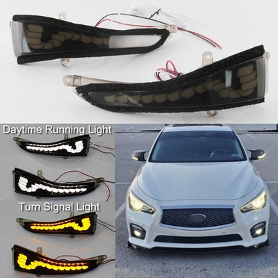 LED Mirror Sequential Signal Light & Fog Light For Infiniti Q50 Q60 2014-2023 - Изображение 1 из 4