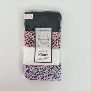 Primark ladies shorts briefs 5 pack Pink Animal Print Size S knickers - Picture 1 of 1