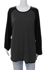 Vince Womens Cotton Color Block Crew Neck Long Sleeve Sweater Top Gray Size XXL - Picture 1 of 6