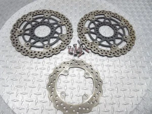 Lote de discos de rotor de freno delantero izquierdo derecho Kawasaki KLE650 2008 07-09 Versys 650 - Imagen 1 de 10
