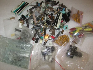 2.7 Lbs Vintage Electronic Components Resistors Transistors Capacitors ETC. - Picture 1 of 12