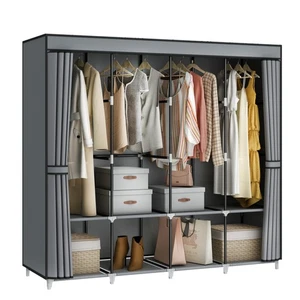 MOGELAFOO Portable Closet Wardrobe, 67-Inch Clothes Organizer with 4 Hanging ... - Picture 1 of 9