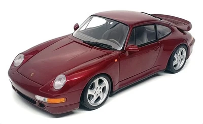 UT Models 1/18 Scale Diecast 28723B - Porsche 911 Turbo - Burgundy - Image 1 of 4