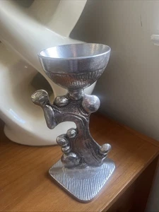 Rare Don Drumm MCM Brutalist Trinket Dish Cast Aluminum 10" Vintage - Picture 1 of 7