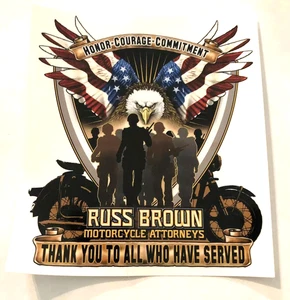 Decal Thank You To All Who Serve Honor Courage Commitment Motorcycle Sticker NEW - Picture 1 of 2