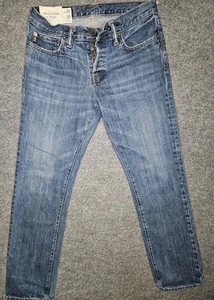 Jeans uomo Abercrombie And Fitch 30x30 The A&F slim taglio dritto Y2K senza fori - Foto 1 di 5